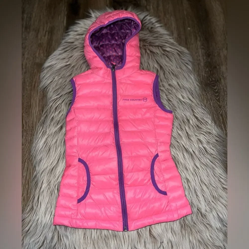 Free country toddler pink & purple vest